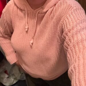 PINK Victoria's Secret Light Pink Cowl Neck Sweater
